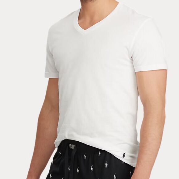 Polo by Ralph Lauren Classic V-Neck Slim fit, Undershirt, White, Medium, NWOT - Picture 1 of 6